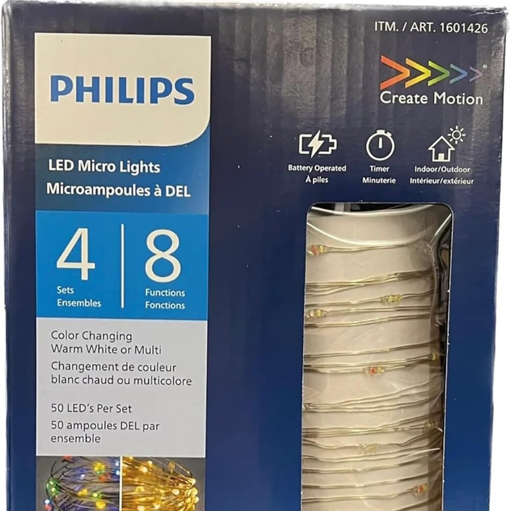 New Philips - Micro LED Lights 4 Sets